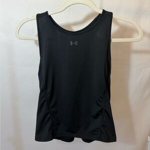 Under Armour Black Tank Top Racerback Athletic Workout Gym Fitted Medium